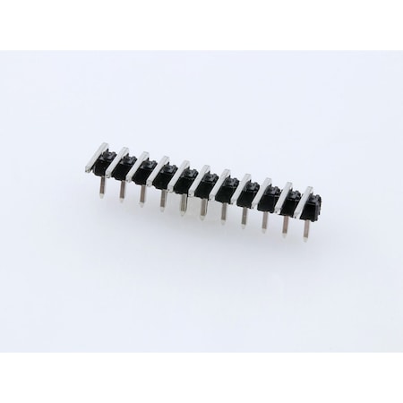 Molex Board Connector, 11 Contact(S), 1 Row(S), Male, Right Angle, 0.1 Inch Pitch, Solder Terminal,  22286110